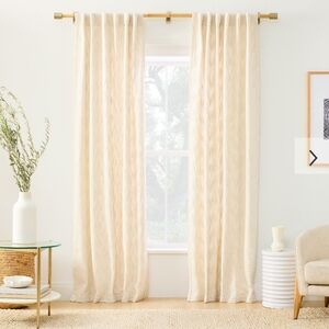 West Elm Basketweave Curtain Panel (set of 2)
